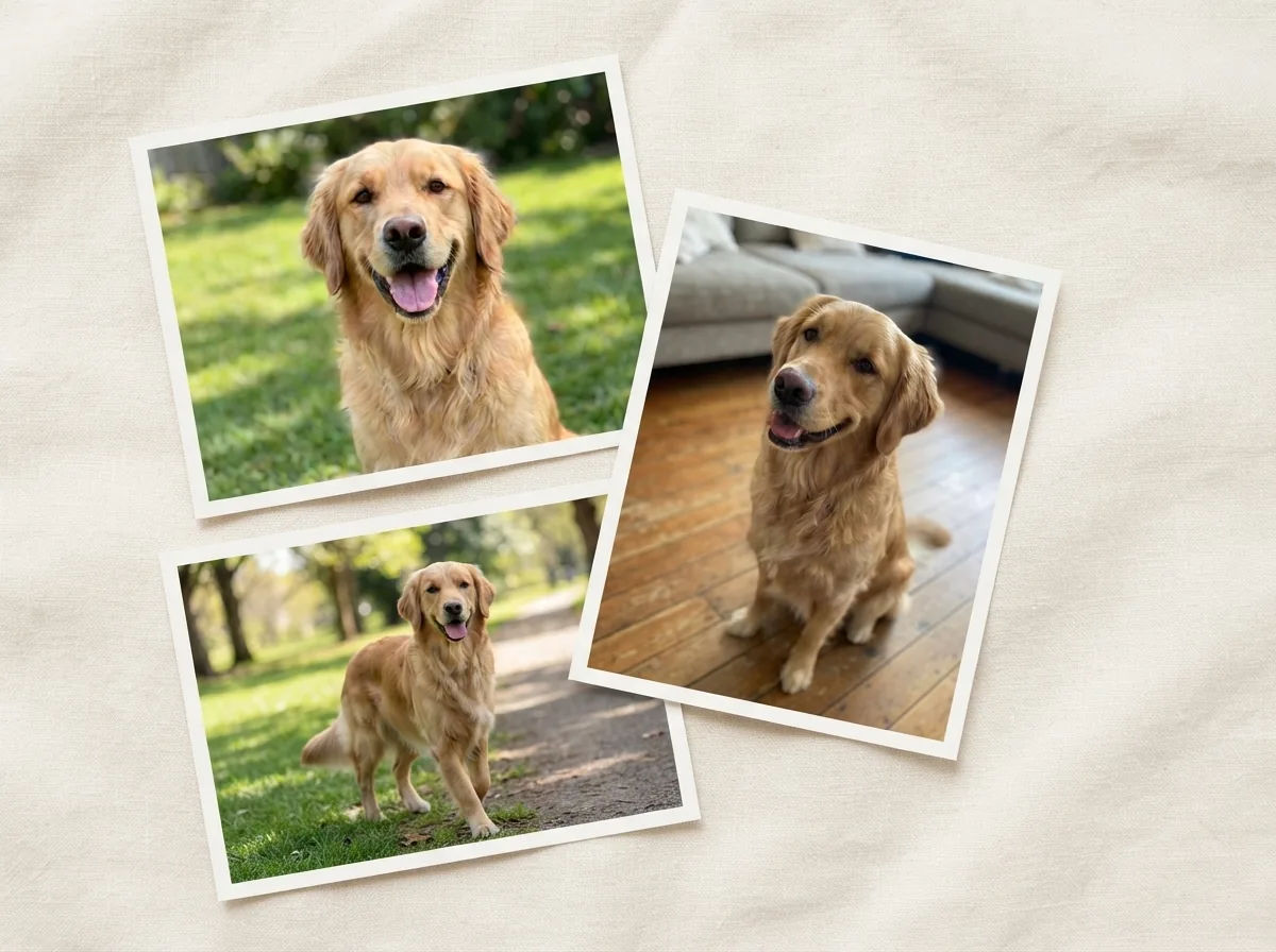 Everyday casual smartphone photo snapshot prints of pet Cooper