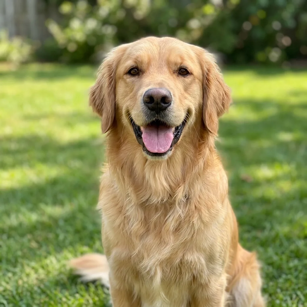Authentic casual smartphone photo of golden retriever Cooper
