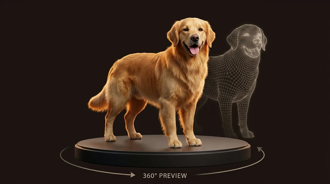 Cooper clean 3D preview render on turntable